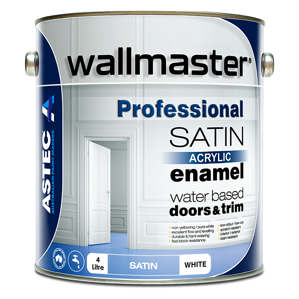 Wallmaster Paints Professional Satin Trim Enamel Acrylic Wallmaster