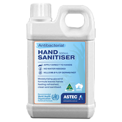 Australian Made Hand Sanitiser 80% Alcohol Gel 500 ml Refill Bottle.